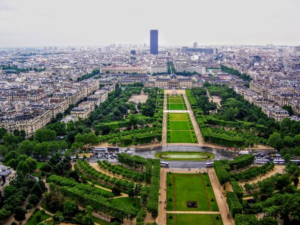 istock Aerial View of Paris from the Eiffel Tower looking north 912825554