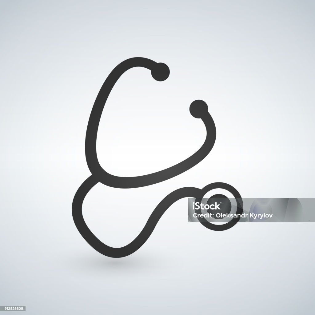 Stetoscopio Icona Medical Health Care Symbol Illustrazione vettoriale. - arte vettoriale royalty-free di Stetoscopio