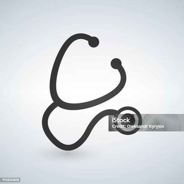 Stetoscopio Icona Medical Health Care Symbol Illustrazione Vettoriale - Immagini vettoriali stock e altre immagini di Stetoscopio