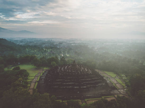istock Aerial view of Borobudur temple in Java, Indonesia 912833766