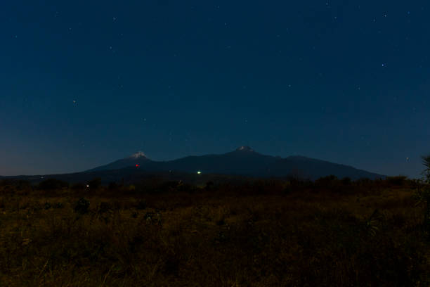 January snow on the volcanoes.