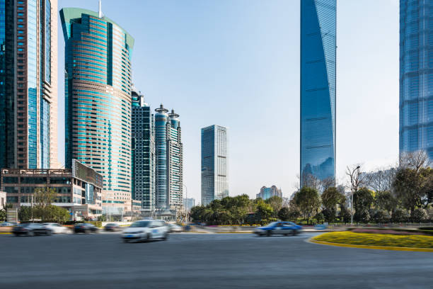 istock modern office buildings in shanghai 912845288