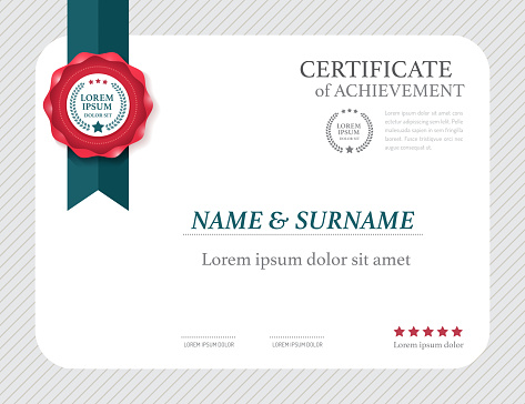 Certificate template layout  frame design vector.