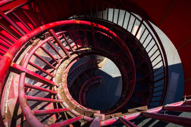 istock Rotation of the outdoor staircase 912845794