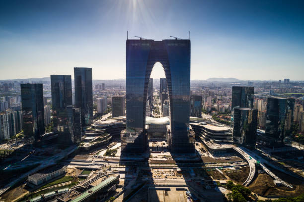 istock a bird's eye view of Suzhou at dusk 912845924