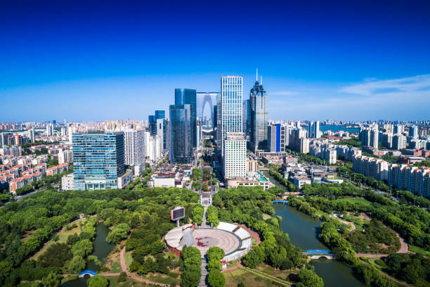 istock a bird's eye view of Suzhou at dusk 912845940