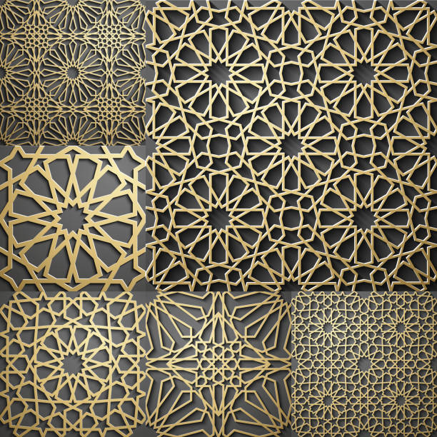 istock Islamic pattern . Seamless arabic geometric pattern, east ornament, indian ornament, persian motif, 3D. Endless texture can be used for wallpaper, pattern fills, web page background 912850030