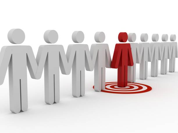istock Target market people competition concept 912857928