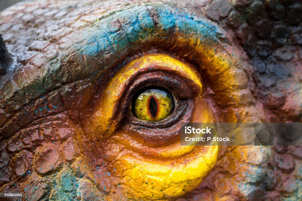 Augen der Dinosaurier-Jäger. - Lizenzfrei Dinosaurier Stock-Foto