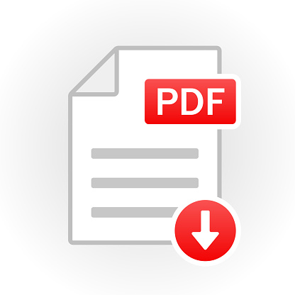 PDF icon isolated. File format. Vector illustration
