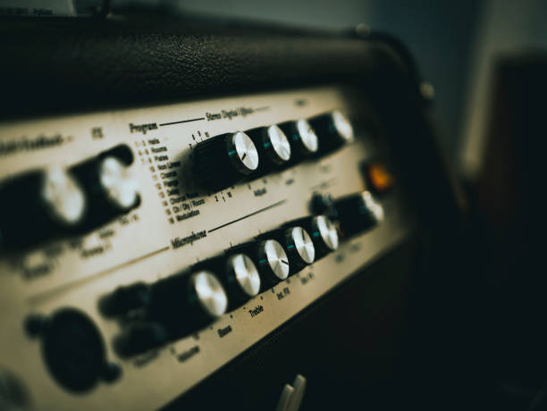istock vintage analog audio rig macro close up shot