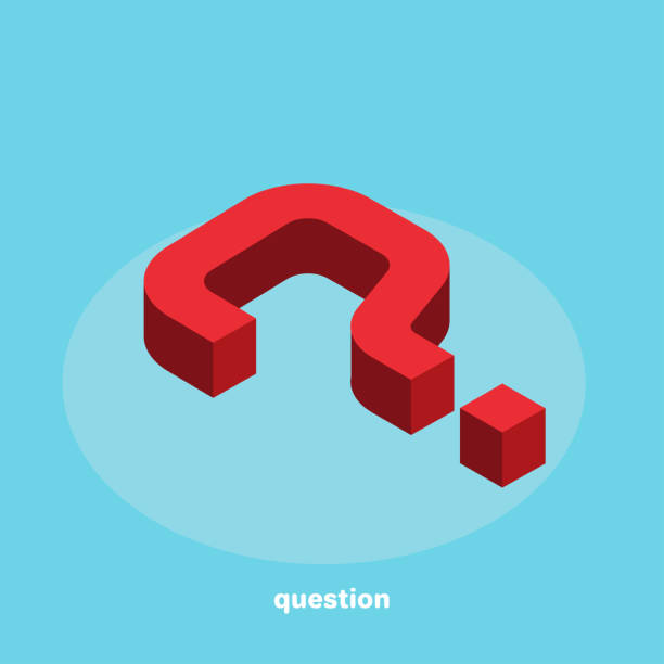 question2 question mark in isometric style isometric question mark stock illustrations