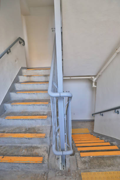 istock Steel fire escape found on the side of a building 912875290