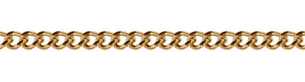 istock Seamless golden metal chain 912875436