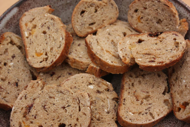 istock Sliced bread  Cereals and candied fruit bread 912878488