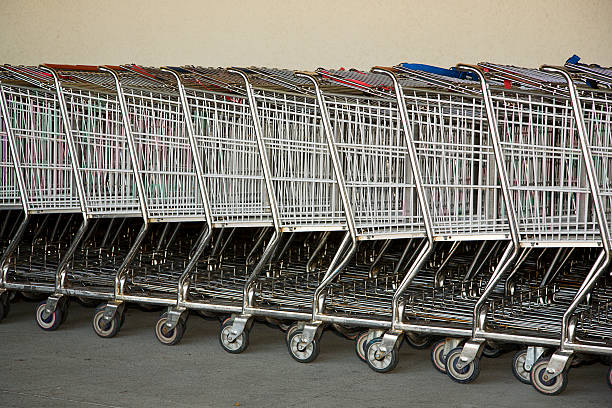 istock Grocery Store Shopping Carts 91288143