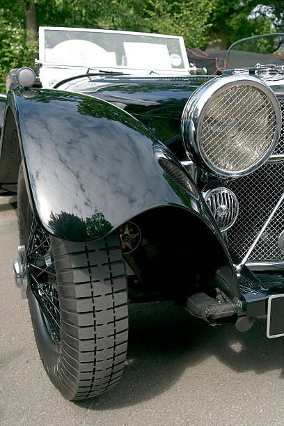 istock Front part of old black vintage convertible (XXL) 91288156