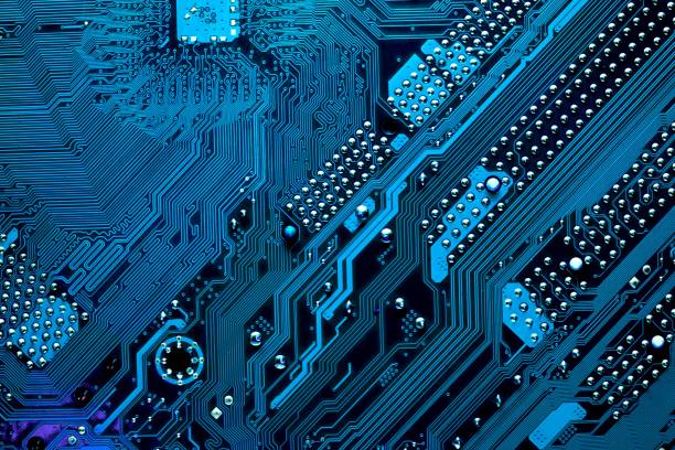 istock blue circuit board background of computer motherboard 912882596