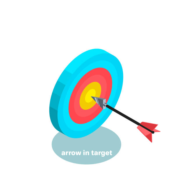 ilustrações, clipart, desenhos animados e ícones de orientação na alvo - dart target darts penetrating