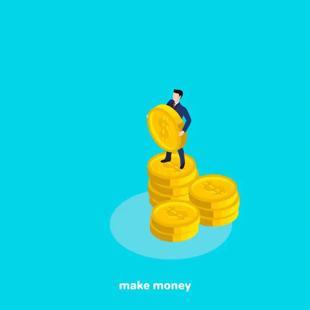 Vector illustration of make money