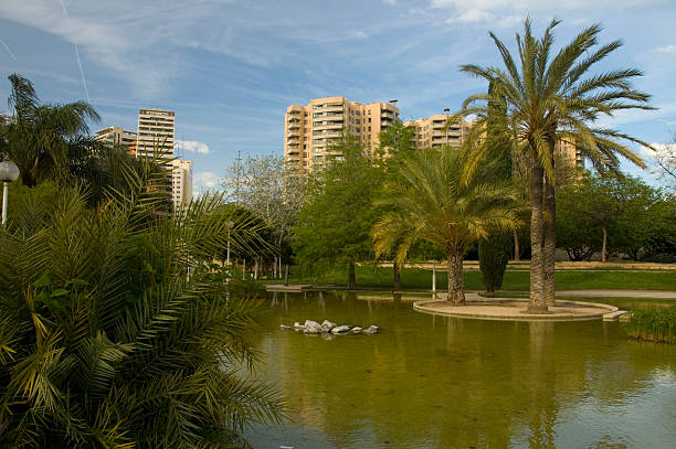 istock Citypark with lake and skyscrapers 91289330