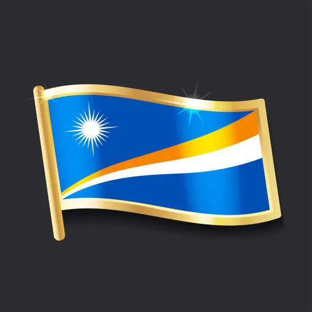 Vector illustration of Badge Marshall Islands