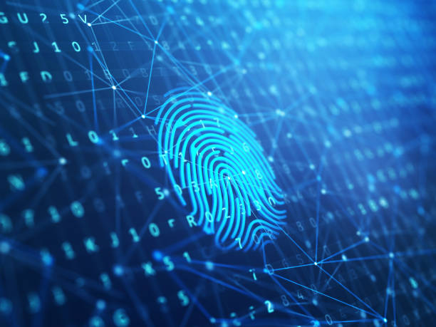 istock Technology of digital fingerprint scanning. 912895214