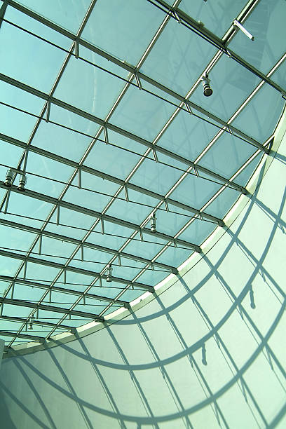 Cтоковое фото Современный интерьер с стеклянной крышей