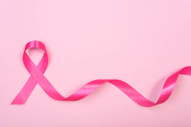 istock pink ribbon breast cancer on pink background. with copy space 912902708
