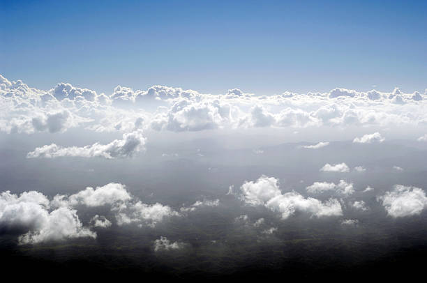 Peace up the clouds stock photo