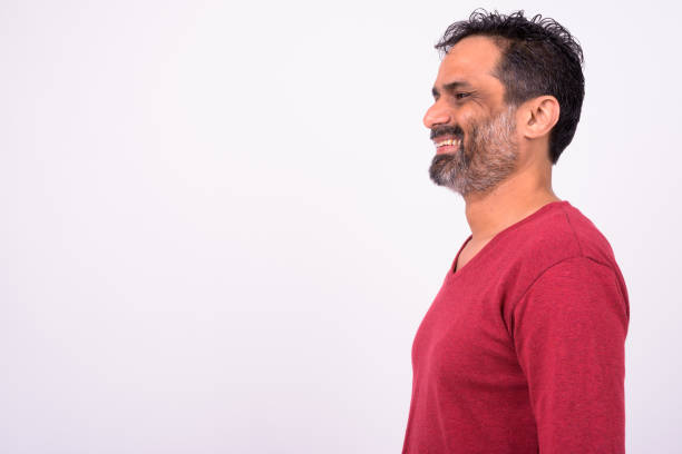 istock Profile View Portrait Of Indian Man Smiling 912904266
