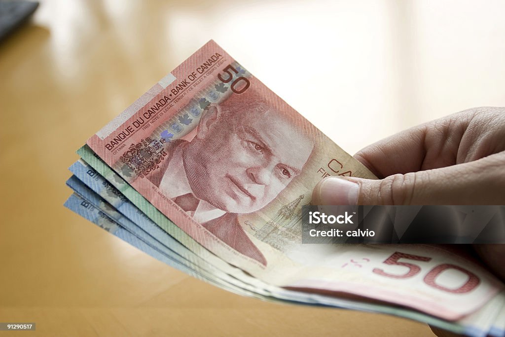 현금 - 로열티 프리 캐나다 달러 스톡 사진