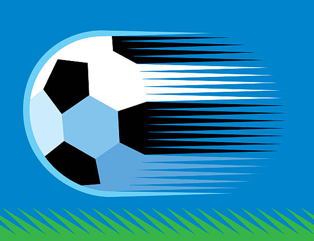 soccer ball on grass.eps vector art illustration