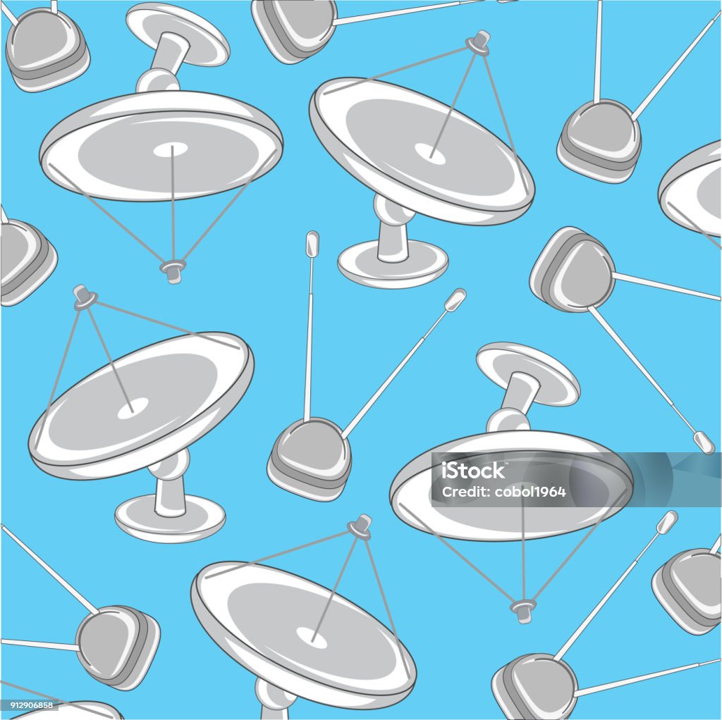 Satellite Pattern Antenna Satellite Pattern Stock Illustration - Download Image Now ...