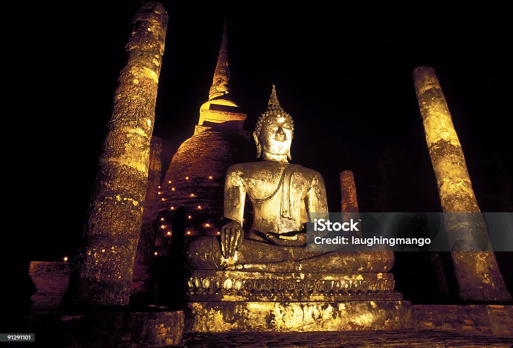 Historischer park sukhothai wat sa sri - Lizenzfrei Antike Kultur Stock-Foto