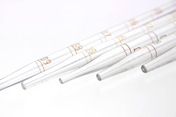 Serological pipets stock photo