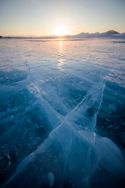 istock Ice surface of  lake 912916586