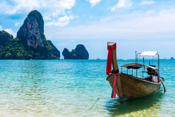 istock Long tail boat tropical beach, Krabi, Thailand 912919602