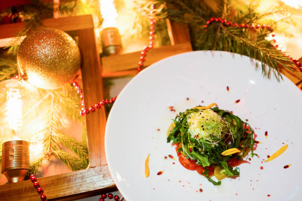 istock vegetarian festive dinner christmas menu 912920226