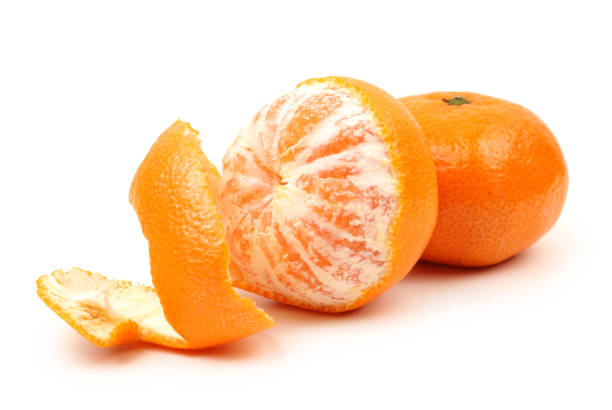 istock Orange Clementines or tangerines isolated on white background 912920414