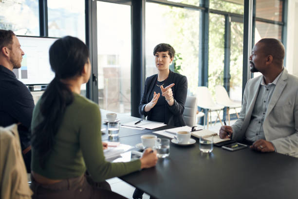 istock She's taking lead in this meeting 912920428