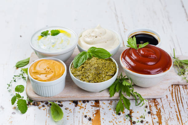 istock Selection of different sauces in bowls 912943926