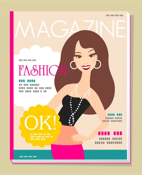 Vector illustration of Fashion magazine cover