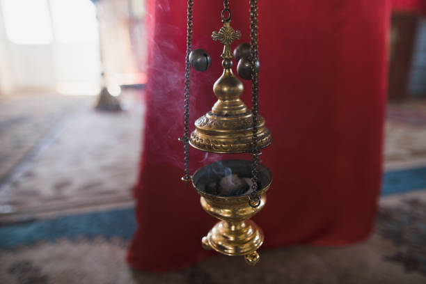 Censer in the church in natural light