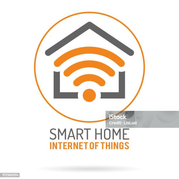 Smart Home And Internet Of Things Symbol Stock Illustration - Download Image Now - Home Automation, Wireless Technology, Icon Symbol
