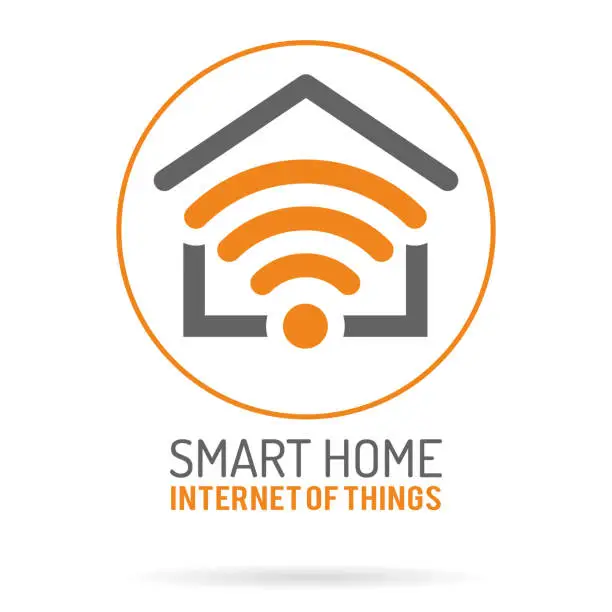 Vector illustration of Smart Home and Internet of Things symbol
