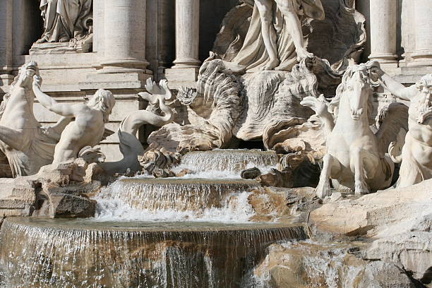 Trevi Fountain (Detail) stock photo