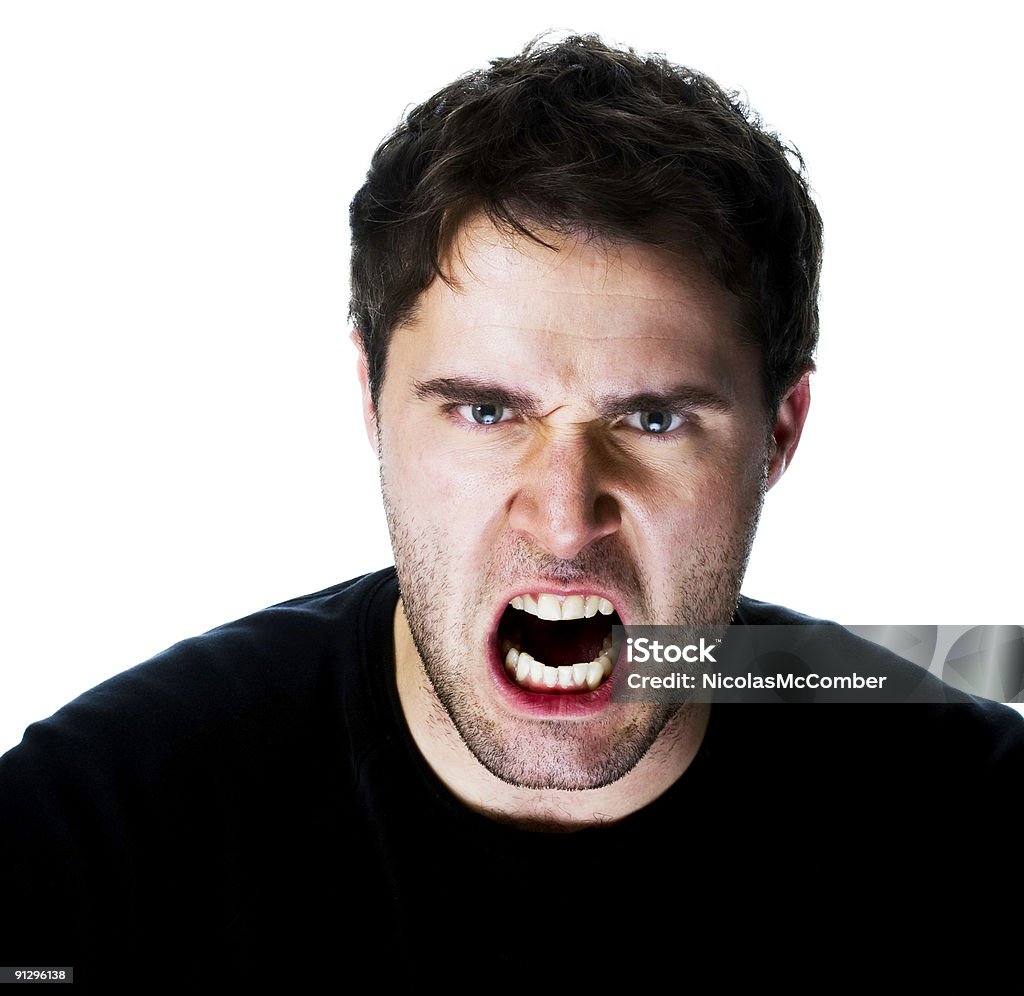 Jovem homem gritando com raiva - Foto de stock de 20 Anos royalty-free