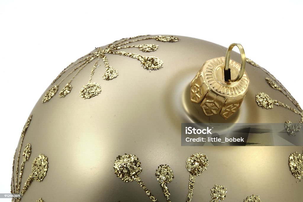 Golden Christmas Bauble  Celebration Stock Photo