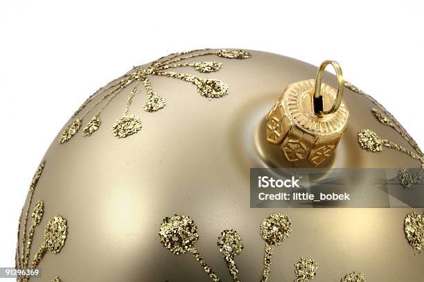 Golden Christmas Bauble Stock Photo - Download Image Now - Celebration, Christmas, Christmas Decoration